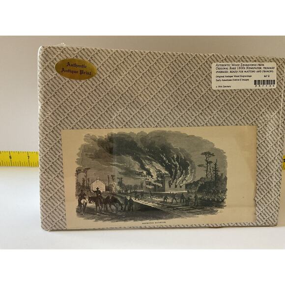 Antique Military Harper’s Rare 1800s Newspaper Destroying Railroads Civil War - Picture 1 of 3